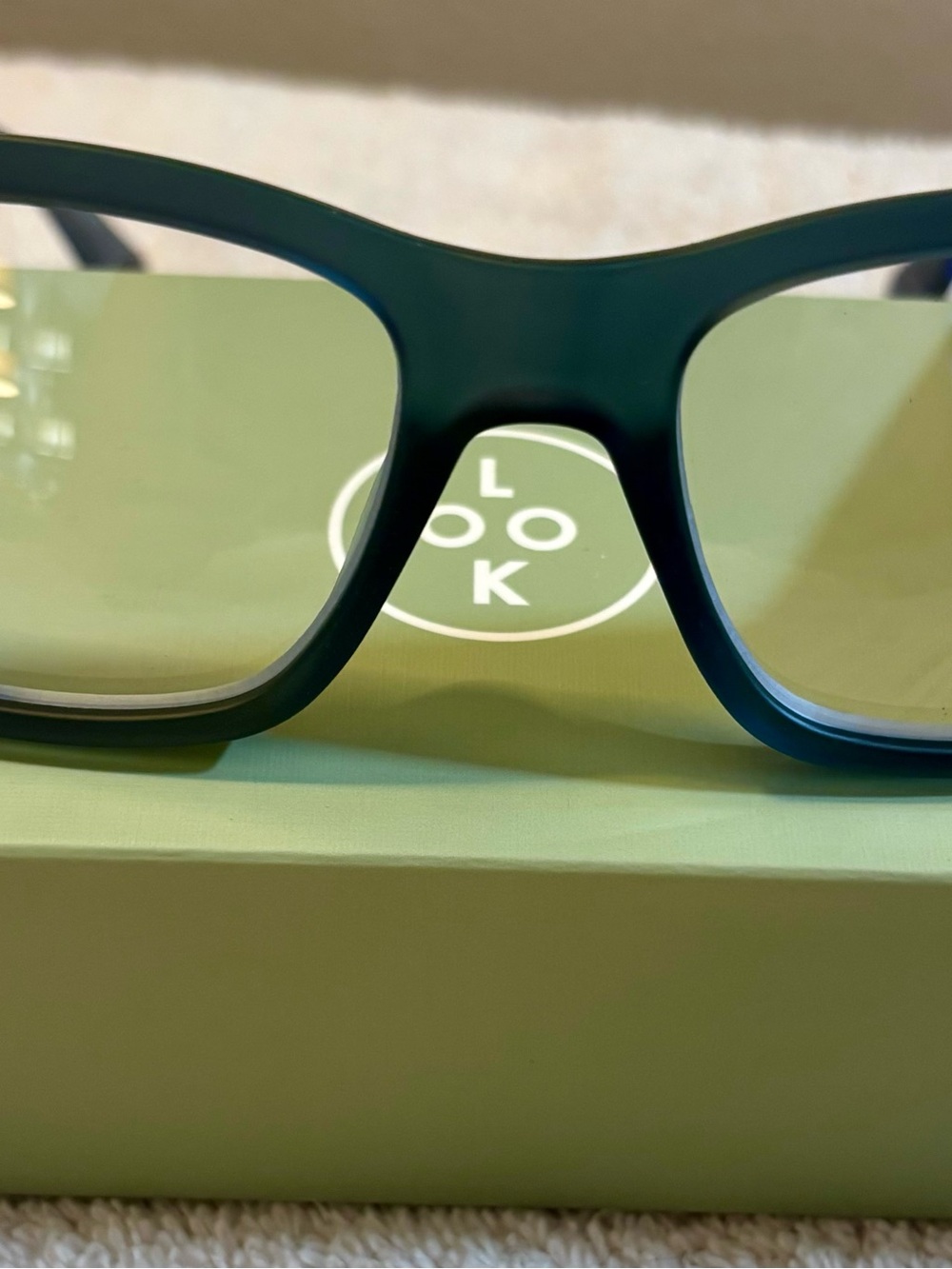 Look Optic Women's Rectangle Glasses in Matte Beige - Picture 2 of 7